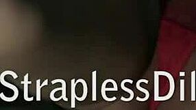 Laptop light no camera plenty of action with licking strapon and face sitting lesbian