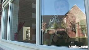 Unfaithful British Mature Lady Sonia Reveals Her Massive Titties in Reality