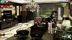 Girl craves a firm spanking in this 3d anime game