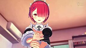 Romantic anime porn with a Re:Zero theme