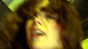 brunette teen 18+ enjoys a fun time with partner