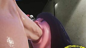 3D Anime Hentai Blowjob Leads To Creampie In Parking Lot