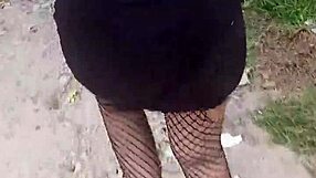 Playing with myself and exposing my buttocks in public