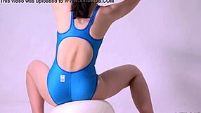 Stunning model in a tight bikini shows off every curve for speed swimming fetish fans. Her sleek look drives wild desire in this unique clip.