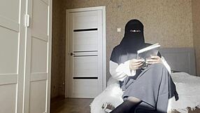 Arab MILF with Big Ass and Tits Guides You Through Solo Play in Pantyhose