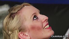 Hot Beauty In Extreme Blowbang Gulps Jizz On Face