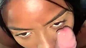 Ebony Wife Sucking Husband's Cum