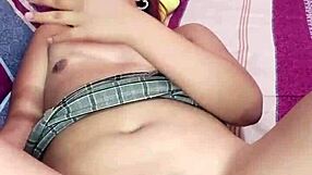 Desperate housewife Chibola squirts while pleasuring herself