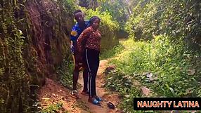 african village whore bent over for raw doggystyle in open country fields.