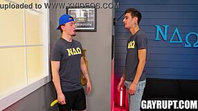 Masyn thorne and jacob acosta at the glory hole doggystyle