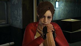 Futa Resident Evil: Claire gets creampied by Jill in 3D