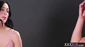 Brunette Milf Fingers Wet Client's Big Ass During Massage