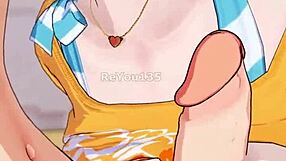 सौतेला भाई क्यूट 3D आउटफिट में बड़ी छाती वाली बहन को छेड़ता है