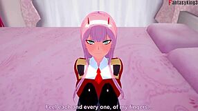 in the franxx universe, zero two engages in intense pov sex with darling. fully captured by fantasyking3.