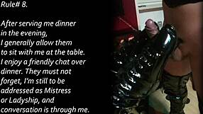 House Rules for Sissies: Proper Behavior During Training at My Place. Learn How to Act for Anal and More.