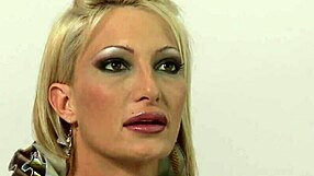 European babe gets her ass fucked with a dildo