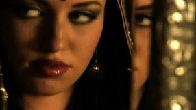 erotic brunette milf dancer strips nude