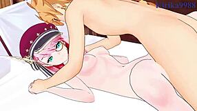 Babel, Charlotte, and Aether in Intense Creampie Sex - Genshin Impact Hentai