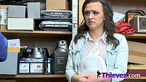 I ride the guard's monster cock at work with my big tits bouncing