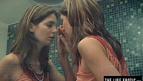 Beautiful wife watches herself while masturbating in the mirror