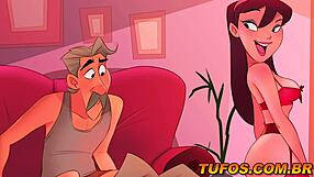 Uma Novinha Em Lingerie Vermelha Provoca O Velho Com Diabinhas Atitudes