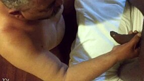 Black Shemale Sucks Big Cock in Lesbian Scene, Monster Cock Action with Blowjob