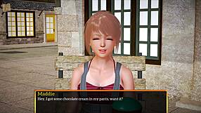 Blonde hentai babe shakes big ass in homemade cartoon game.