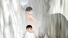 anime girl leo tries mixed bath in secret hot spring without towel