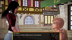 Blonde hentai babe shakes big ass in homemade cartoon game.