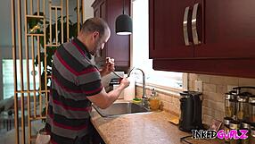 Inked gurlz - an inked babe gets nailed in the ass by her step dad.