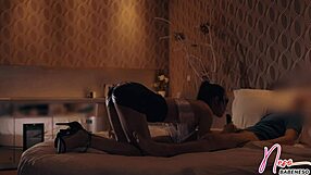 Slut babe feels intense pleasure sucking, riding, begging for rougher