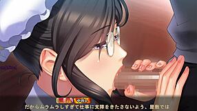 Maid-san in boin game with Mikage scene