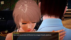 Blonde hentai babe shakes big ass in homemade cartoon game.