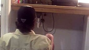 Gay Plumber Caught Masturbating with a Big Dildo