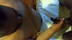 Black Shemale Sucks Big Cock in Lesbian Scene, Monster Cock Action with Blowjob