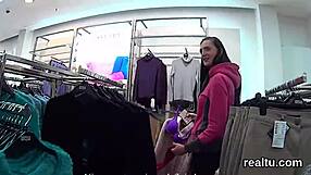 Czech girl tempted in shopping centre