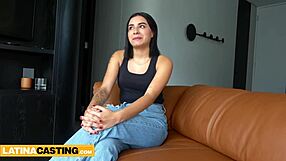 Tattooed latina slut fucks monster cock in hardcore casting interview to advance career