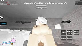 Big black cock penetrates missionary position in Roblox game