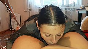 my girlfriend and i share subtle licks while the cleaner works in the background