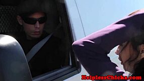 Hitching Teen 18+ Gets Throatfucked by Maledom!