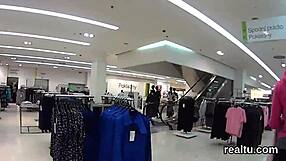 Czech girl tempted in shopping centre