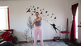 Yoga lesson 371 with femdom milf brunette big ass cute european shaved pussy friend fetish tits