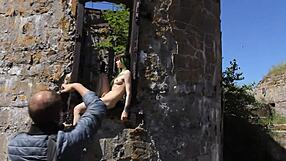 Nude Tattoo Model Shoots at Abandoned Military Base