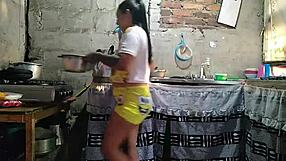Horny Paula Sucks My Ass While I Cook Lunch