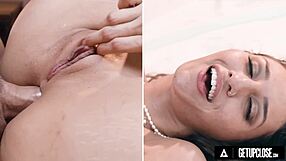 Close up and personal with big natural tits bouncing