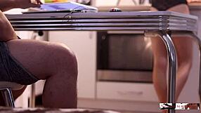 Quick Fuck Before Dinner with Amateur Couple’s Big Tits Wet