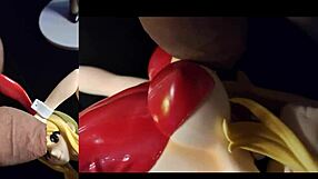 Lucy Bunny gets covered in cum in this Patreon animejoker hentai scene