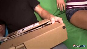 super hot blonde enjoys a casual chat