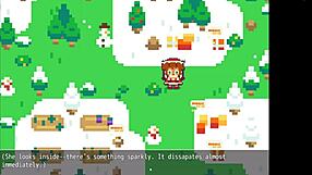 Small-titted Poppy gets covered in hot cum on Christmas