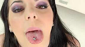 Stunning girl preps for rough anal fucking